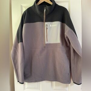 cotopaxi Black and Taupe Half-Zip Fleece Pullover
